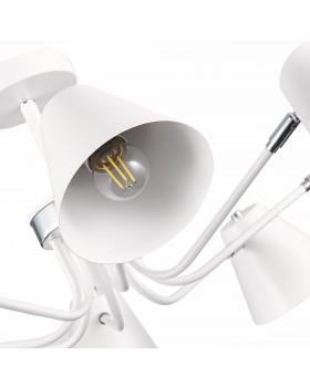 SLE106702-08 Светильник потолочный Белый,Хром/Белый E27 8*60W LERE-foto11