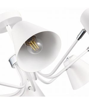 SLE106702-08 Светильник потолочный Белый,Хром/Белый E27 8*60W LERE-foto11