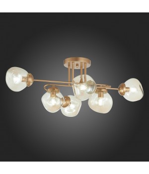 SLE155702-06 Люстра потолочная Золотистый/Янтарный E14 6*40W MORE-foto5