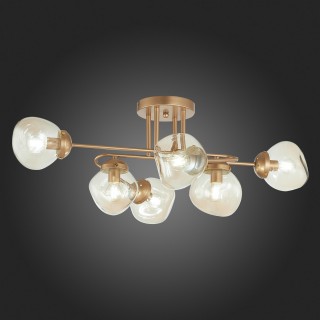 SLE155702-06 Люстра потолочная Золотистый/Янтарный E14 6*40W MORE-foto5