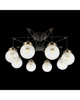 SLE110302-08 Светильник подвесной Черный, Бронза/Прозрачный, Белый E27 8*60W STRICCE-foto8