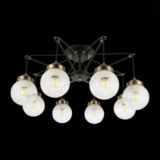 SLE110302-08 Светильник подвесной Черный, Бронза/Прозрачный, Белый E27 8*60W STRICCE-foto8