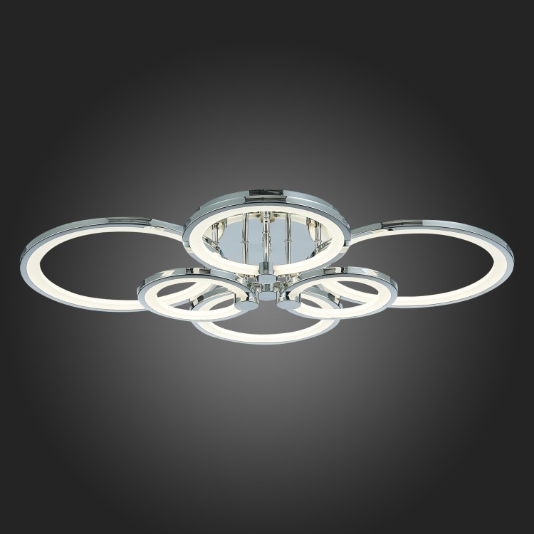 SLE200312-06 Светильник потолочный Хром/Белый LED 1*168W 3000-6000K LETO