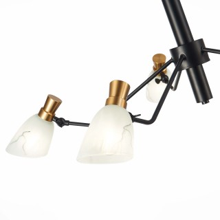 SLE205403-05 Люстра подвесная Черный, Латунь/Белый E14 5*60W LITA-foto3