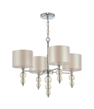 SLE105703-04 Люстра подвесная Хром/Светло-бежевый E14 4*40W RAMER-foto2