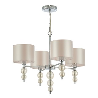 SLE105703-04 Люстра подвесная Хром/Светло-бежевый E14 4*40W RAMER-foto2