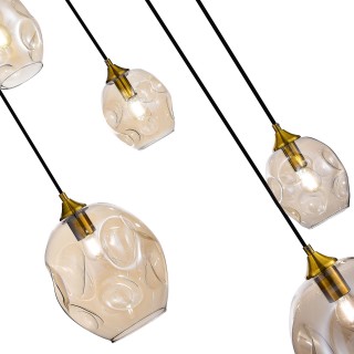 SL1188.303.05 Люстра подвесная ST-Luce Латунь/Коньячный E14/E27 3+2*40W IDESIA-foto3