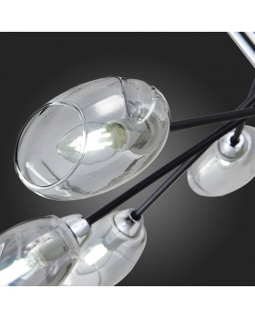 SLE155512-08 Люстра потолочная Черный, Хром/Дымчатый E14 8*40W GLOA-foto12