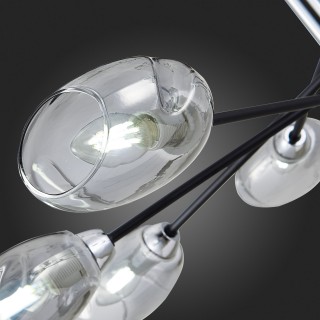 SLE155512-08 Люстра потолочная Черный, Хром/Дымчатый E14 8*40W GLOA-foto12