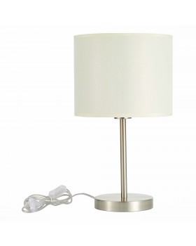 SLE300554-01 Прикроватная лампа Никель/Золотистый, Светло-бежевый E27 1*40W BRESCIA-foto2