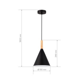 SLE1255-403-01 Светильник подвесной Черный/Черный E27 1*40W ARKET-foto3