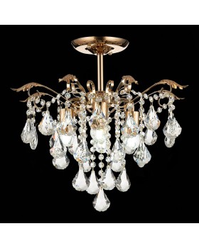 SLE160202-04 Светильник потолочный Французское золото/Прозрачный E27 4*60W KRISTO-foto4