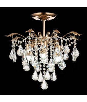 SLE160202-04 Светильник потолочный Французское золото/Прозрачный E27 4*60W KRISTO-foto4