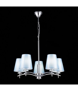 SLE105613-05 Люстра подвесная Хром/Светло-голубой E14 5*40W PERAMONE-foto4