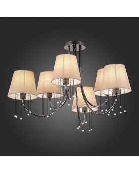 SLE1118-802-06 Светильник потолочный Черный хром/Бежевый E14 6*40W ALLURIA-foto5