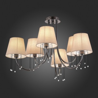 SLE1118-802-06 Светильник потолочный Черный хром/Бежевый E14 6*40W ALLURIA-foto5