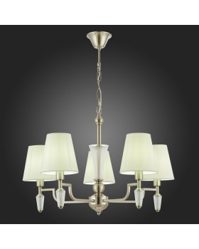 SLE105503-05 Люстра подвесная Никель/Белый E14 5*40W REIMO-foto5