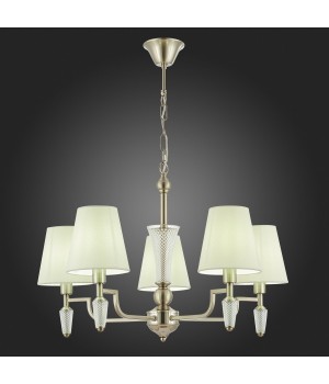 SLE105503-05 Люстра подвесная Никель/Белый E14 5*40W REIMO-foto5