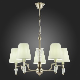 SLE105503-05 Люстра подвесная Никель/Белый E14 5*40W REIMO-foto5