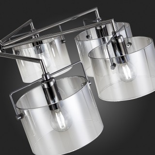 SLE155602-08 Люстра потолочная Хром/Дымчатый E14 8*40W NOSTA-foto9