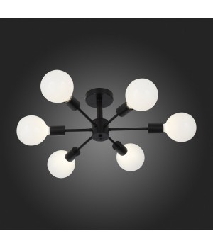 SL419.402.06 Люстра потолочная Черный E27 6*60W ANO-foto5