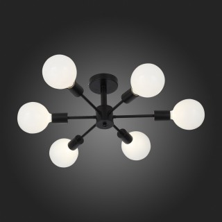 SL419.402.06 Люстра потолочная Черный E27 6*60W ANO-foto5