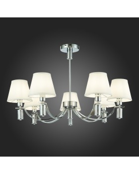 SLE111303-07 Люстра подвесная Хром/Белый E14 7*40W MONZA-foto7