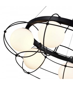 SL1189.403.06 Люстра подвесная ST-Luce Черный/Опал G9 6*5W BEATA-foto3