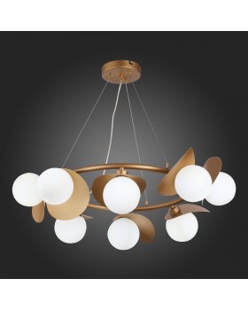 SLE220503-08 Люстра подвесная Золотистый/Белый G9 8*5W BOLZANO-foto6