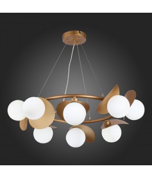 SLE220503-08 Люстра подвесная Золотистый/Белый G9 8*5W BOLZANO-foto6