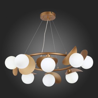 SLE220503-08 Люстра подвесная Золотистый/Белый G9 8*5W BOLZANO-foto6