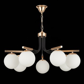 SLE106803-07 Люстра подвесная Французское золото, Черный/Белый E14 7*40W SONCO-foto4