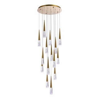 SL6111.203.15 Люстра подвесная ST-Luce Золотистый/Прозрачный LED 15*3W 3000K SOLLEN-foto2