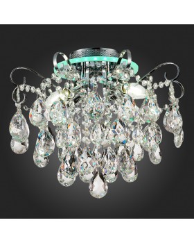 SLE160002-04 Светильник потолочный Хром/Прозрачный E14, LED 4+1*40/5(подсветка)W LITERO-foto4