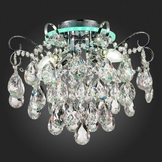 SLE160002-04 Светильник потолочный Хром/Прозрачный E14, LED 4+1*40/5(подсветка)W LITERO-foto4