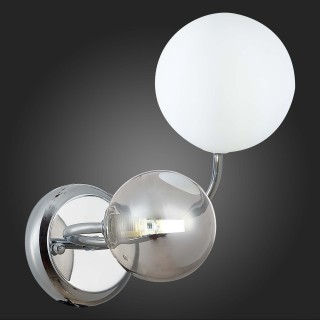 SLE220911-02 Бра Хром/Белый, Дымчатый G9 2*5W FORMAE-foto4