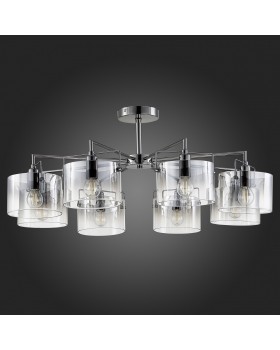 SLE155602-08 Люстра потолочная Хром/Дымчатый E14 8*40W NOSTA-foto8