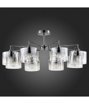 SLE155602-08 Люстра потолочная Хром/Дымчатый E14 8*40W NOSTA-foto8