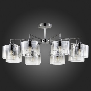 SLE155602-08 Люстра потолочная Хром/Дымчатый E14 8*40W NOSTA-foto8