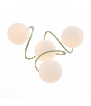 SL711.202.04 Люстра потолочная Золотистый/Белый E27 4*60W DELICATA-foto2