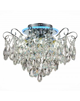 SLE160002-06 Светильник потолочный Хром/Прозрачный E14, LED 6+1*40/6(подсветка)W LITERO-foto14