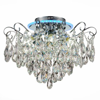 SLE160002-06 Светильник потолочный Хром/Прозрачный E14, LED 6+1*40/6(подсветка)W LITERO-foto14