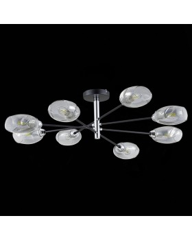 SLE155512-08 Люстра потолочная Черный, Хром/Дымчатый E14 8*40W GLOA-foto8