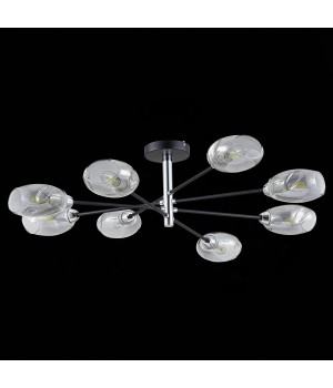 SLE155512-08 Люстра потолочная Черный, Хром/Дымчатый E14 8*40W GLOA-foto8