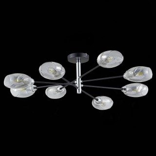 SLE155512-08 Люстра потолочная Черный, Хром/Дымчатый E14 8*40W GLOA-foto8