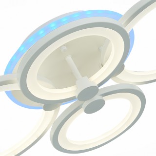 SLE200352-04RGB Светильник потолочный Белый/Белый LED 1*100W RGB 8W 3000-6000K LETO-foto6