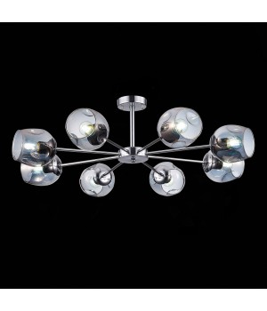 SLE155402-08 Люстра потолочная Хром/Дымчатый E27 8*60W PALLO-foto3