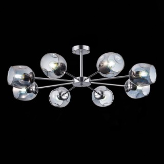 SLE155402-08 Люстра потолочная Хром/Дымчатый E27 8*60W PALLO-foto3