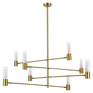 SL1239.303.08 Люстра потолочная ST-Luce Латунь/Белый, Прозрачный G9 8*5W 4000K VITRA-foto2