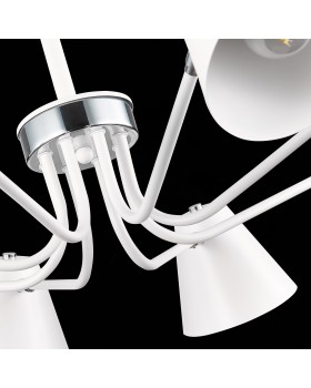 SLE106702-08 Светильник потолочный Белый,Хром/Белый E27 8*60W LERE-foto6